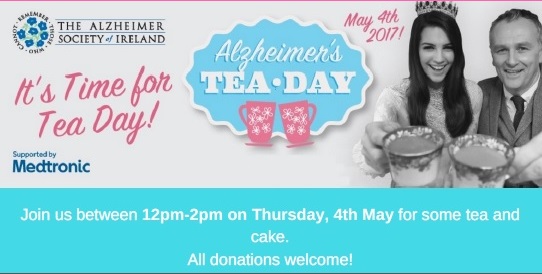 Alzheimer’s Tea Day – 4th May, 12pm – 2pm